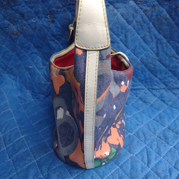 Vintage Dooney & Bourke canvas painted handbag - Picture 9 of 16
